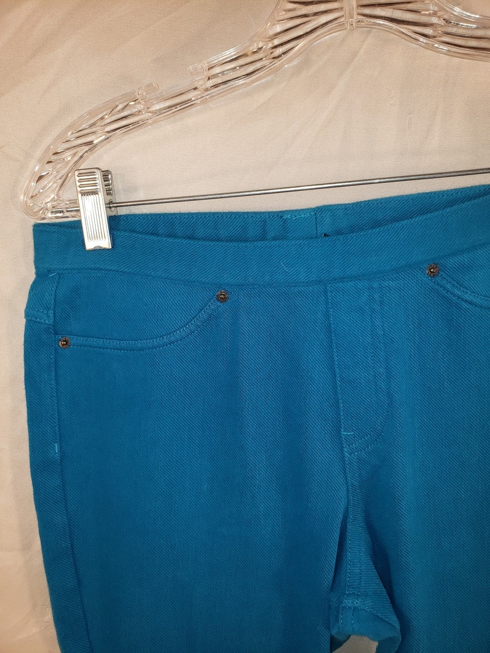 Women's Teal Straight-Leg Pants